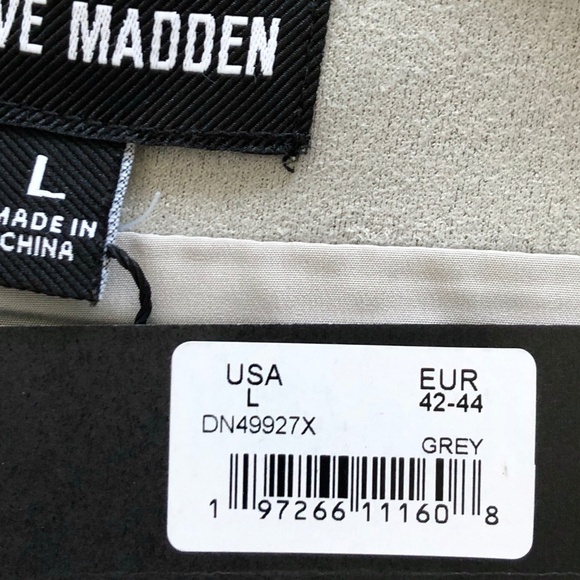 Steve Madden, Faux Suede Skirt, Grey, Lined, Size L, New With Tags - Picture 11 of 14